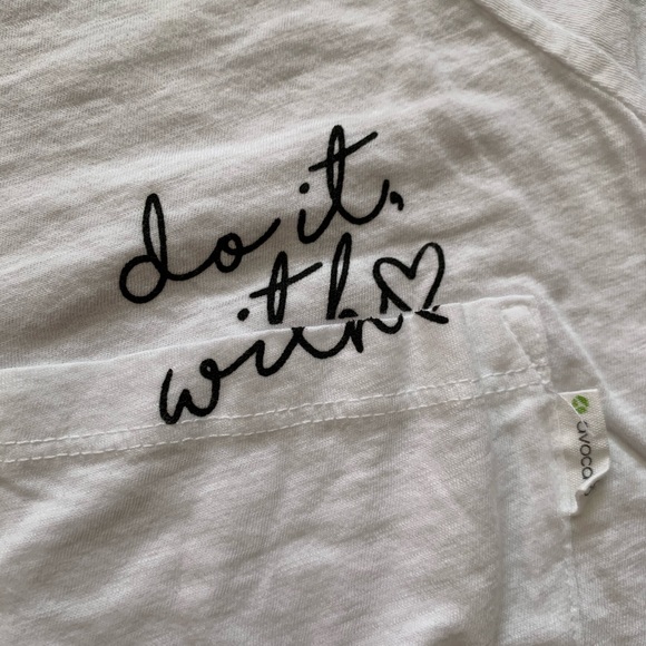 Avocado Activewear “do it with love” white t-shirt - Picture 3 of 5
